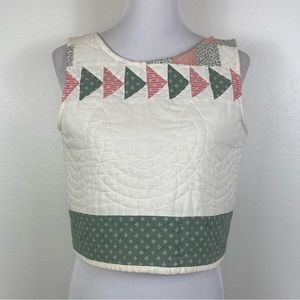 Vintage Reclaim Creative Upcycled Cropped Quilted Top